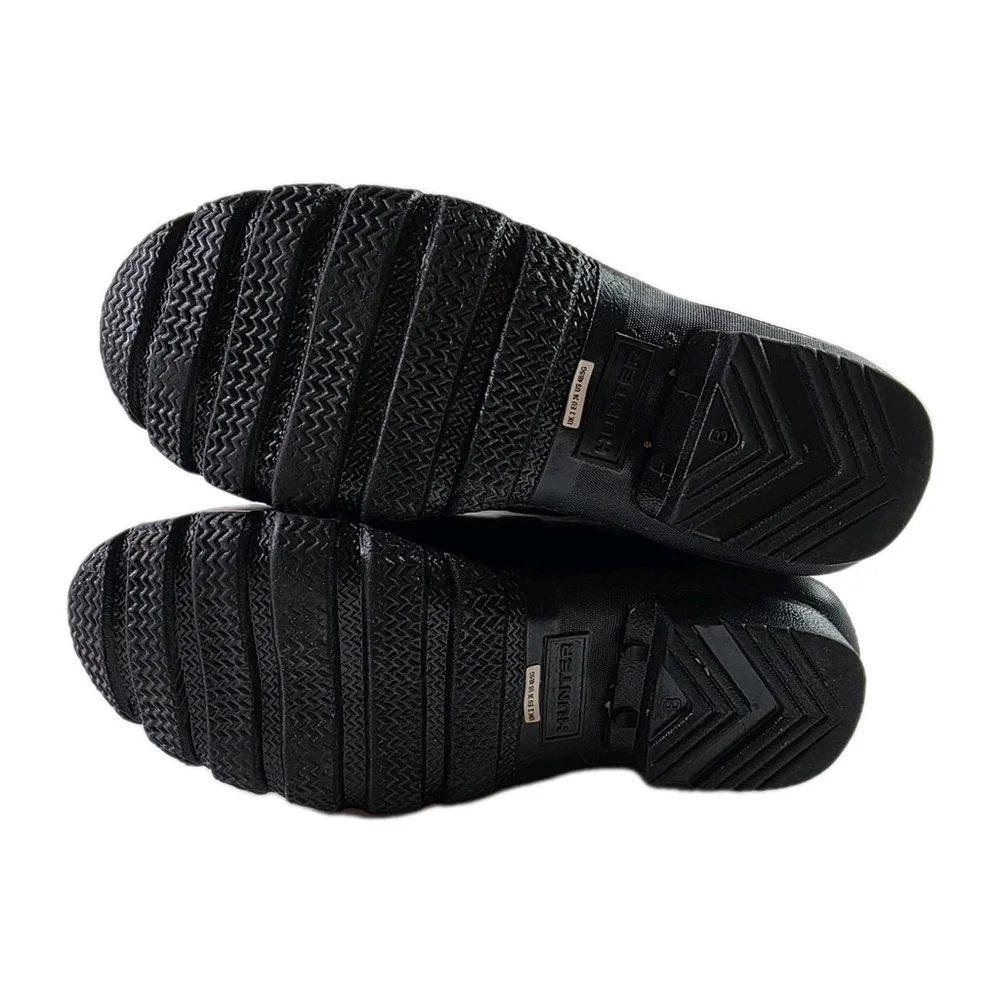 Hunter Kids First Classic Rain Boots Black Kids Unisex Size 4B/5G
